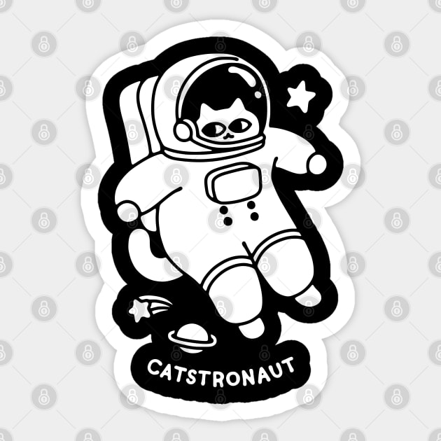 Catstronaut Sticker by obinsun